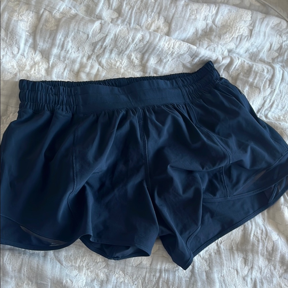 Lululemon Hotty Hot Navy Blue Athletic Shorts